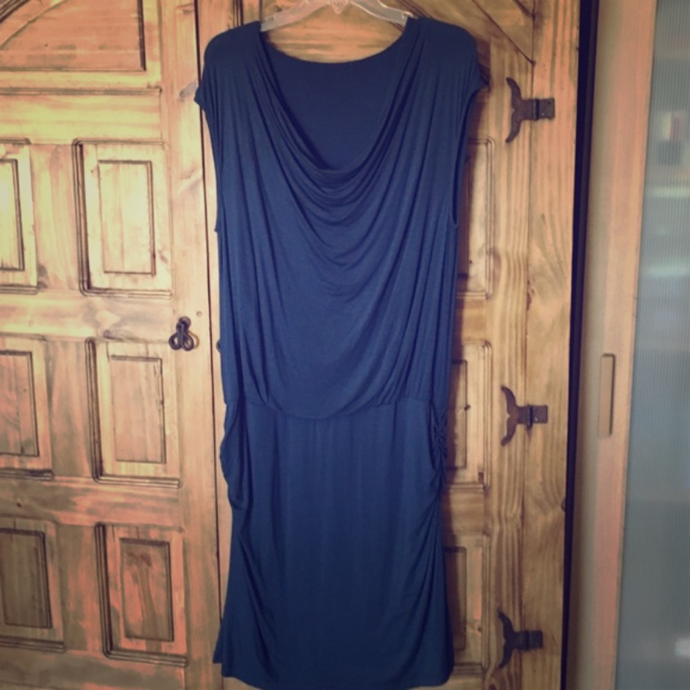 Draped Blue Kenneth Cole Dress